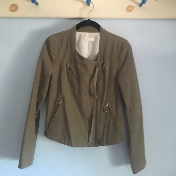 Linen/Cotton Moto Jacket - Picture 2 of 4